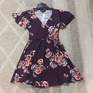 Plum Floral Sun Dress Size S